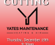 Ribbon cutting set for Yates Maintenance Thursday