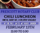 Rotary chili lunch Thursday
