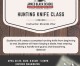 Hunting knife class scheduled