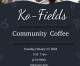 Ko-Fields hosting coffee