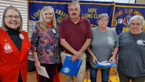 Two New Members Inducted To Hope Noon Lions