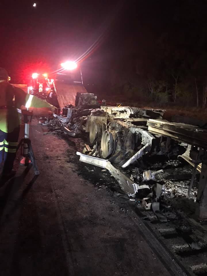 Fulton, Guernsey VFD Respond To Fire At 14 Mile Marker in Miller County