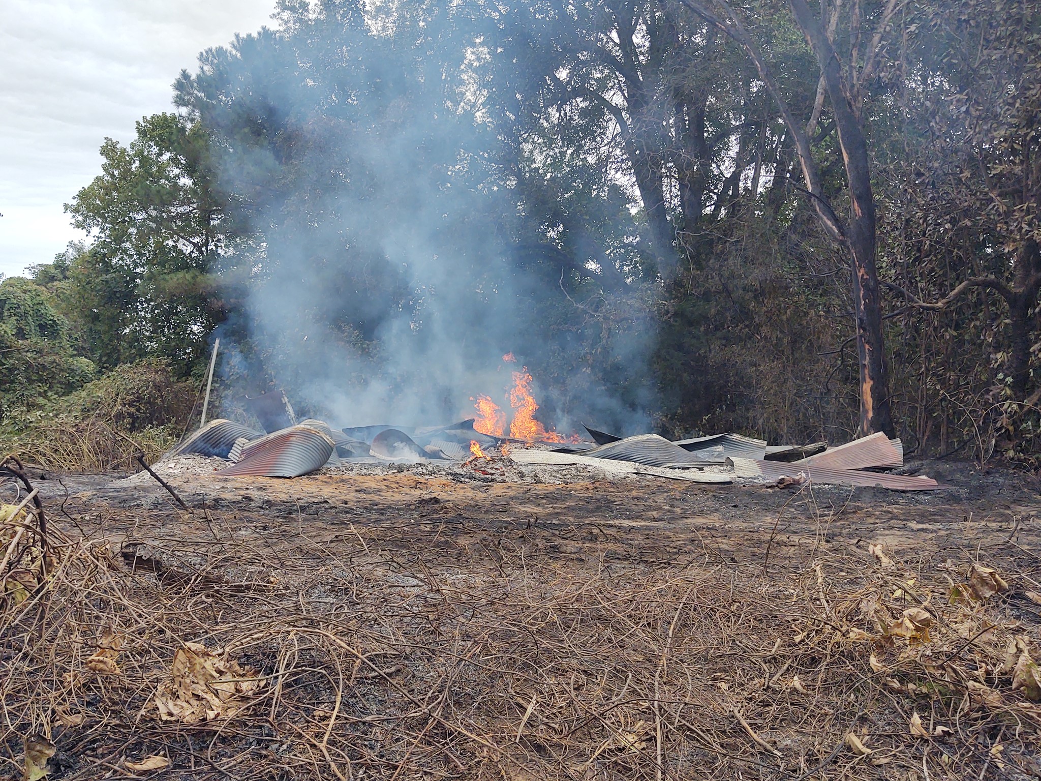 House Burns To The Ground Just North of McNab