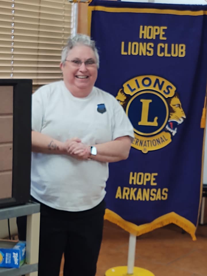 Hope Lions Hear About James Black Bowie Heritage Festival, Welcome Transfer From Prescott Lions