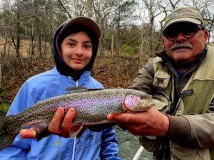 Troop 5 Scout Catches Rainbow Trout