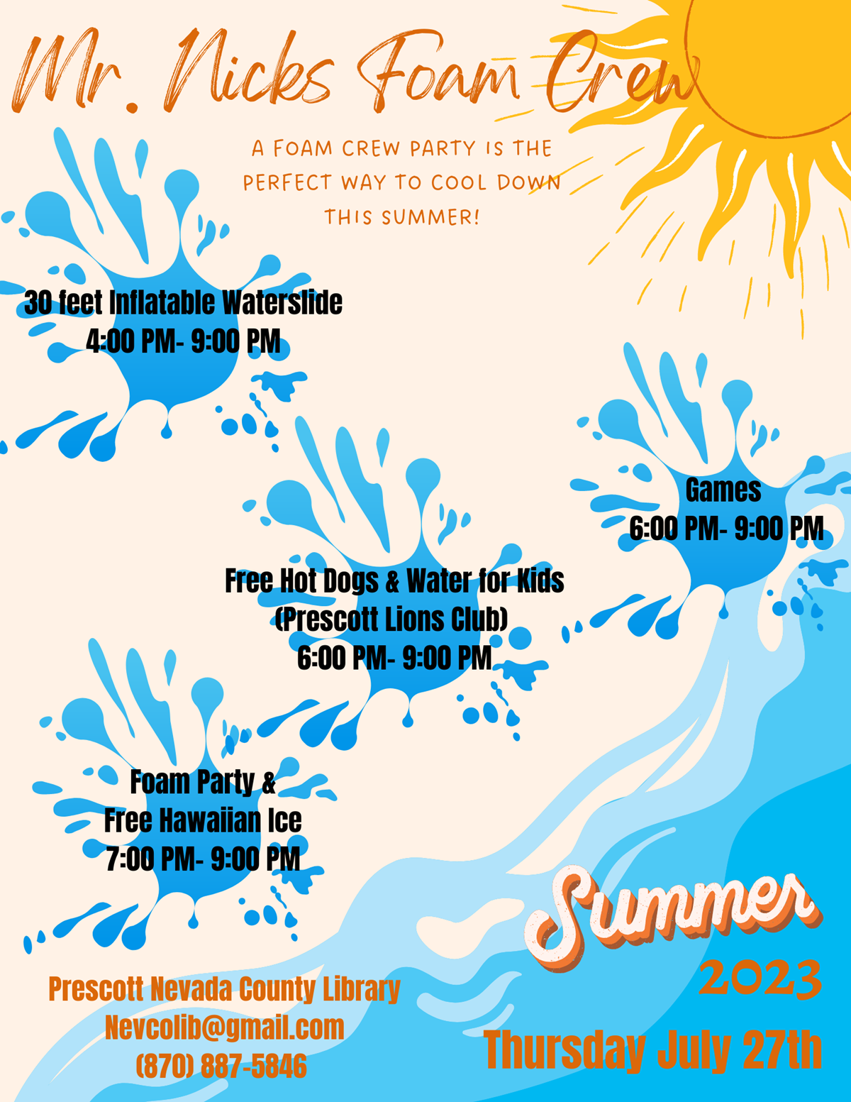 Foam crew coming to library