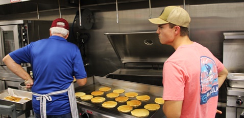 Patrons enjoy pancake supper