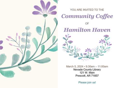 Hamilton Haven coffee Tuesday