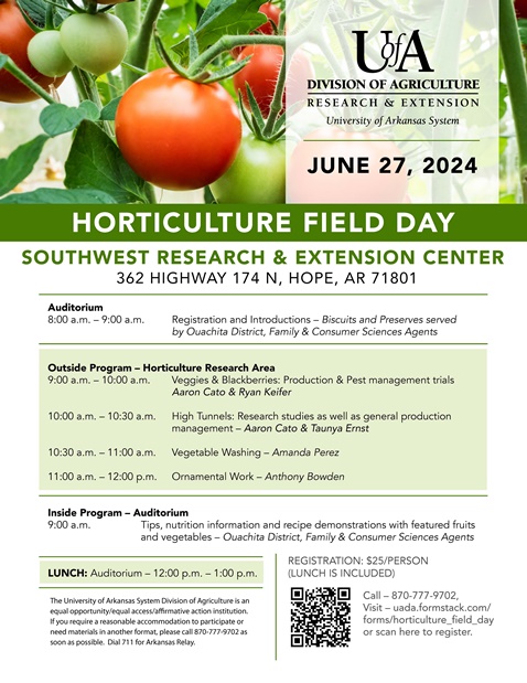 SWREC horticulture field day set