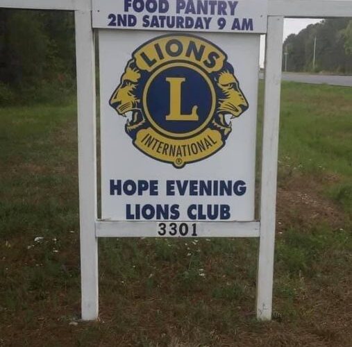 RE-SCHEDULED–Hope Evening Lions Food Pantry Saturday