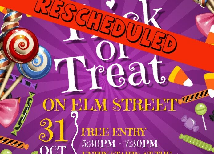 UPDATE: Trick or Treat on Elm Street moved to Tuesday, October 29th