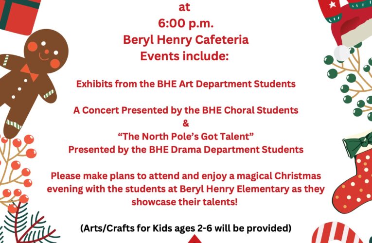 Beryl Henry Elementary School to “It’s a Bobcat Kind of Christmas”