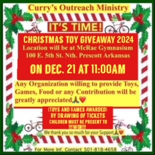 Christmas toy giveaway this morning