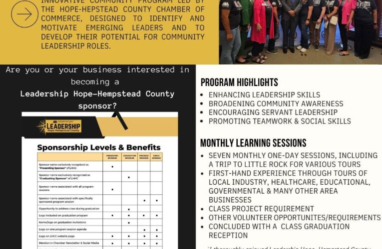 Deadline for the Leadership Hope-Hempstead County program extended