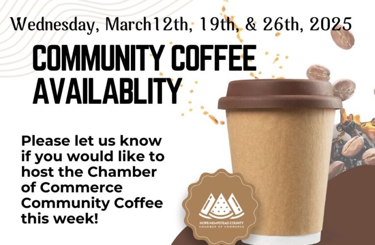 Community Coffee dates available