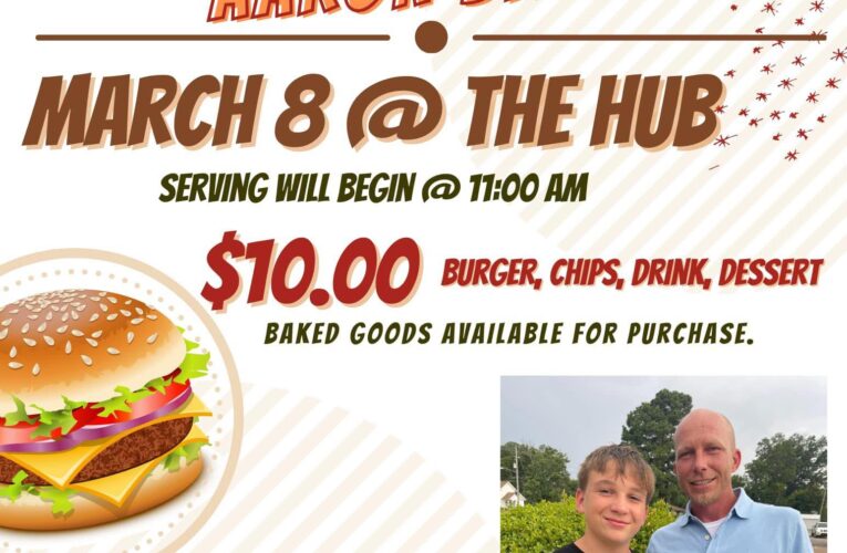 Burger benefit today at The HUB