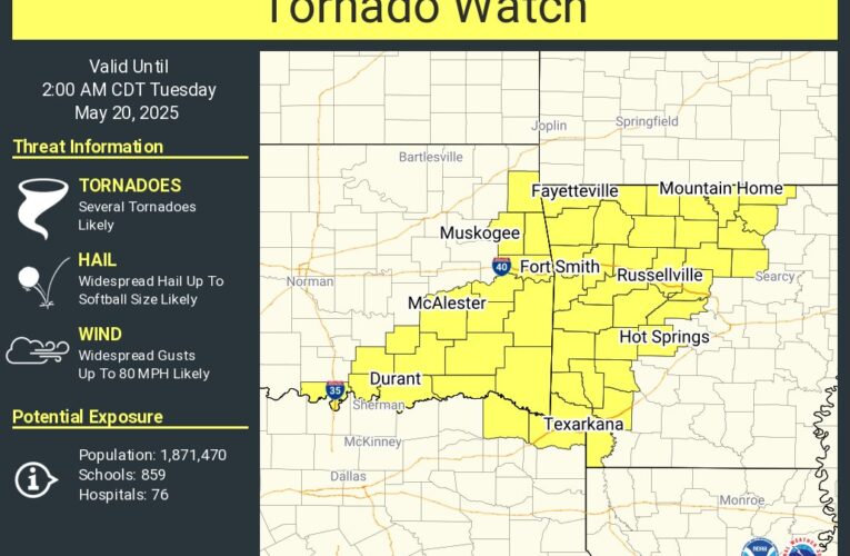 Tornado Watch in effect for part of region