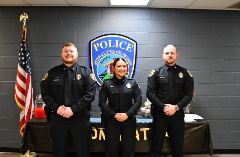 Hope Police Department promote three officers to Corporal