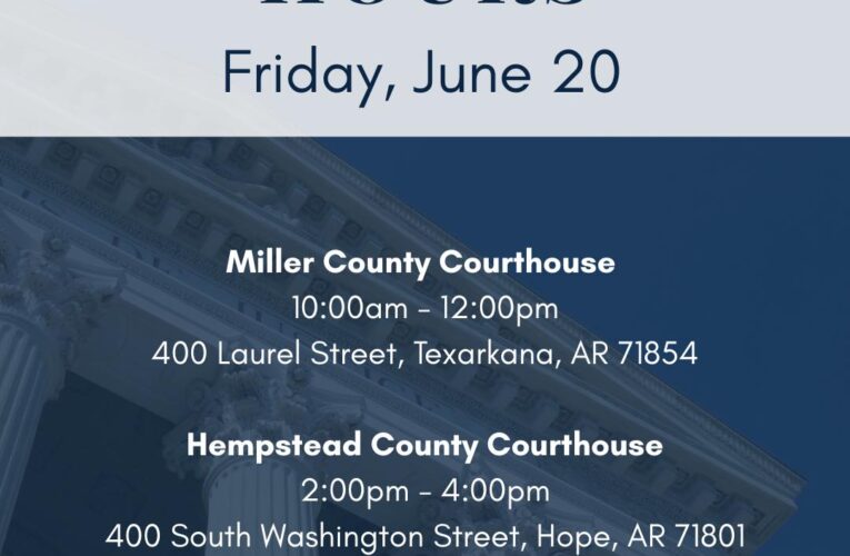 Congressman Westerman mobile office in Hope this afternoon