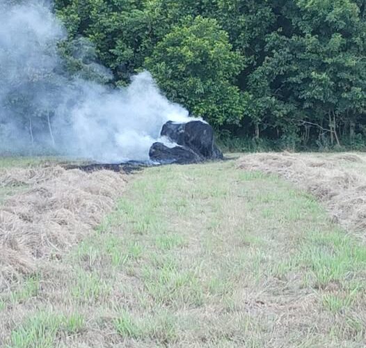 Guernsey VFD Responds to Hay Fire