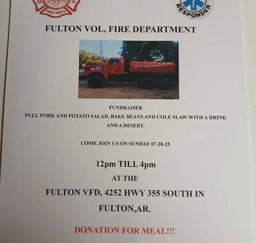 Fulton VFD fundraiser Sunday