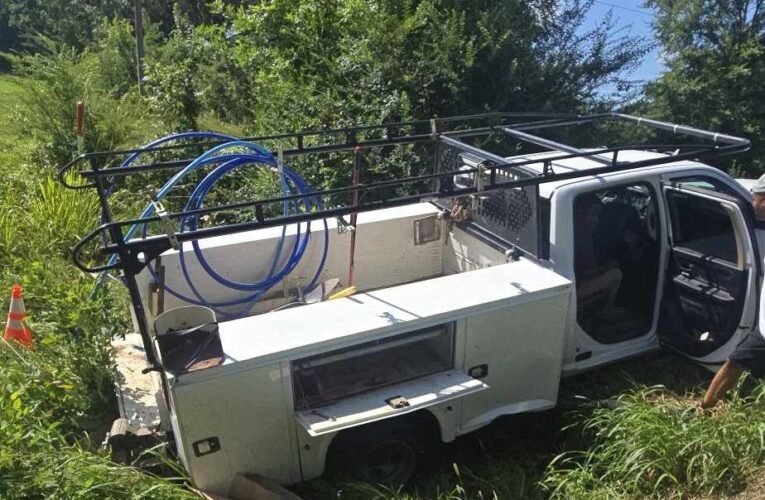 Hope Water & Light Truck Rear-Ended, Minor Injuries