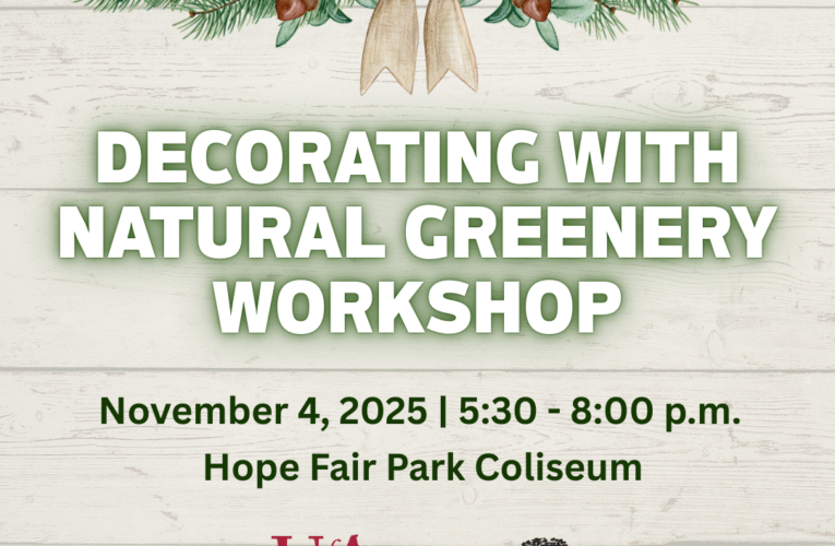 Natural greenery decorating workshop set for November 4th