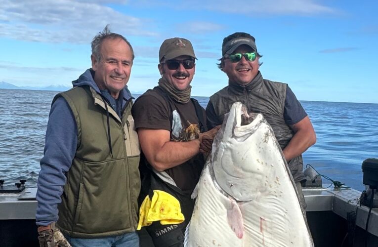 Randy Bobo of Hope lands 250-lb halibut on Alaska trip