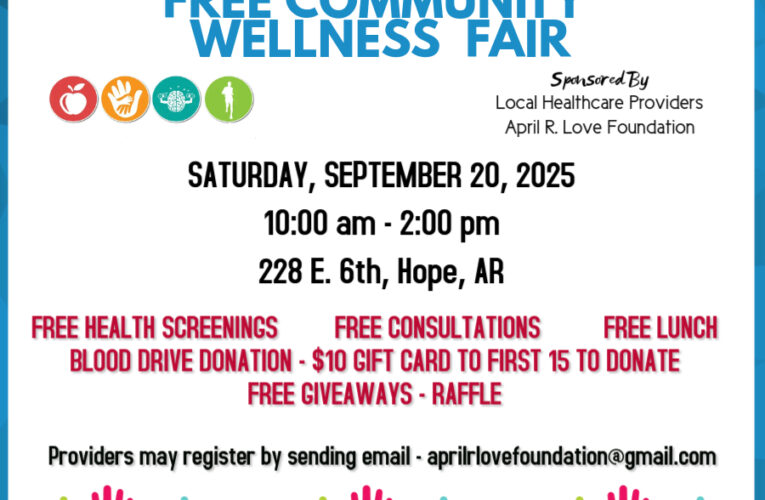Free Community Wellness Clinic Saturday in Hope