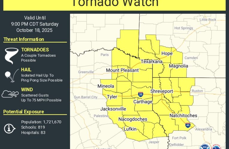 Tornado Watch in effect