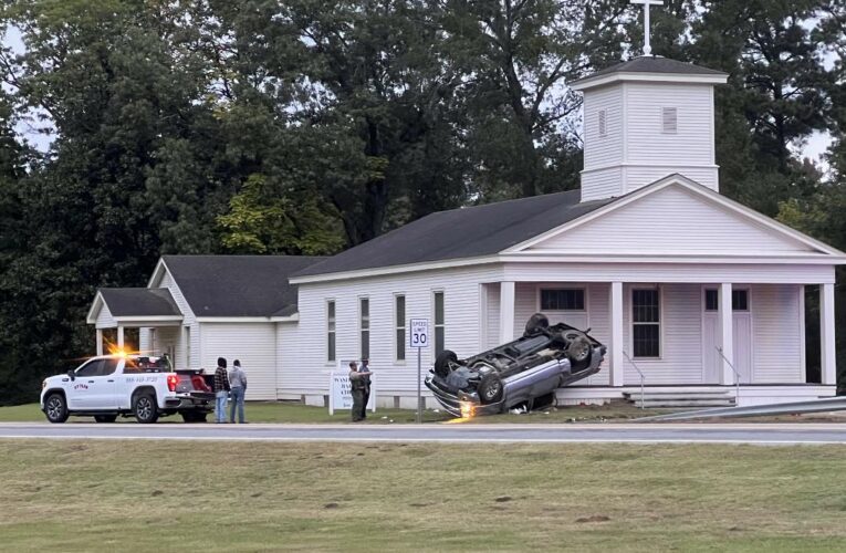 Vehicle crashes into Washington church