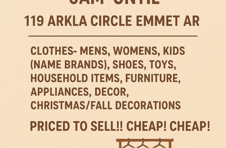 Emmet Vision Association yard sale underway