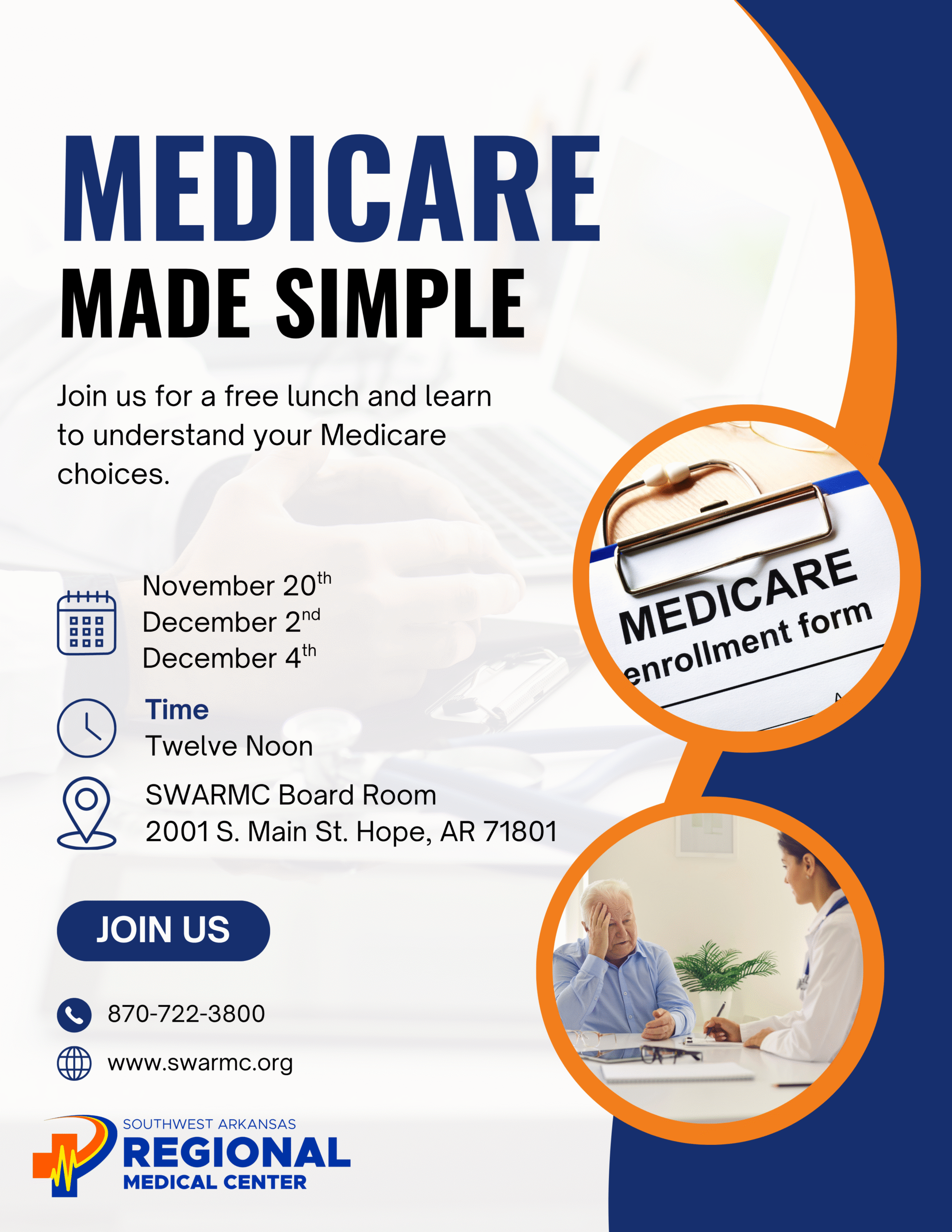 Southwest Arkansas Regional Medical Center Announces “Medicare Made Simple” Lunch & Learn Sessions