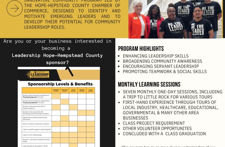 Last call for Leadership Hope-Hempstead County 2026 applications