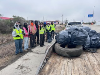 Mayor, city workers clean up Friday morning