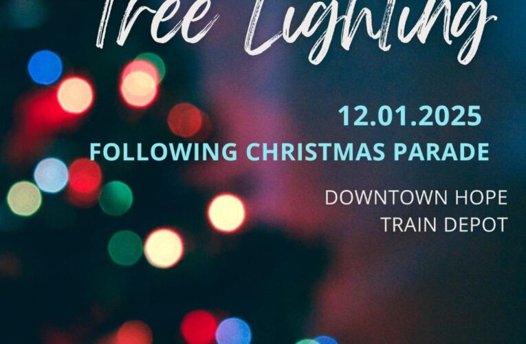 Christmas Tree Lighting tonight in downtown Hope