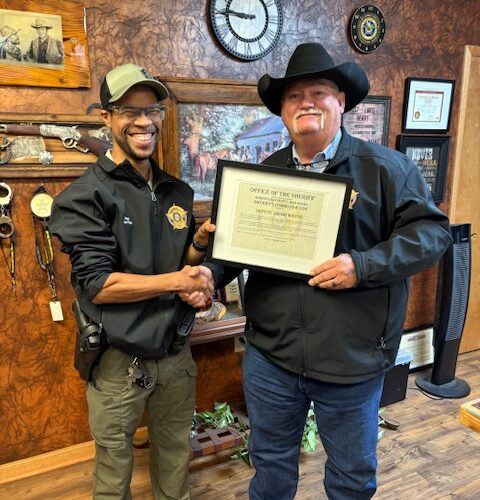 Deputy Jacob Wayne receives Sheriff’s Commendation for Outstanding Work in 2025