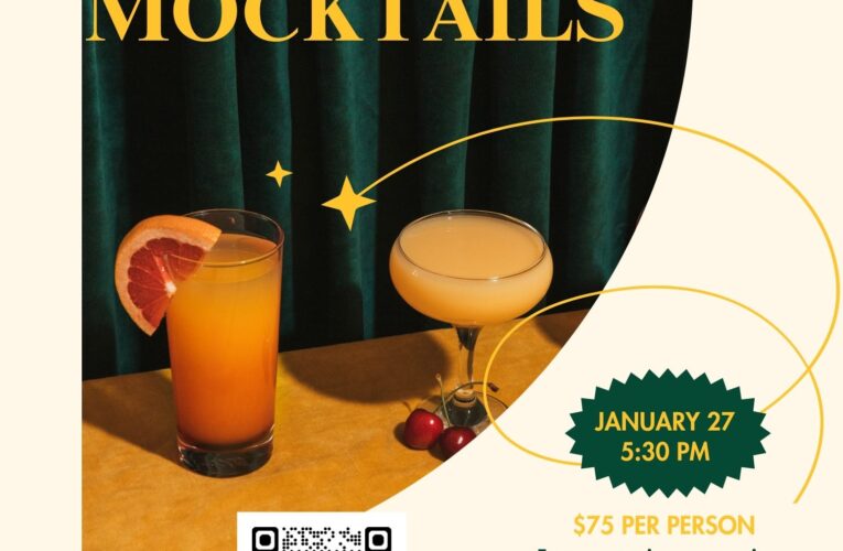 Mix, Mingles, & Mocktails event to offer dry January Mocktail Class at Hempstead Hall