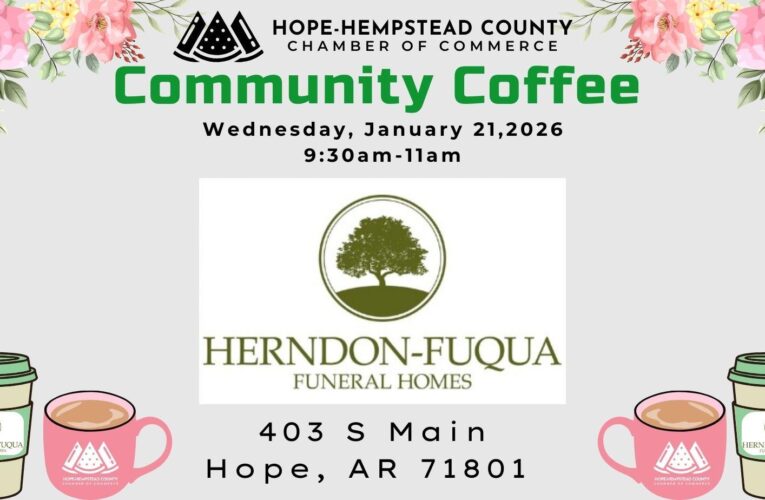 Community Coffee this morning