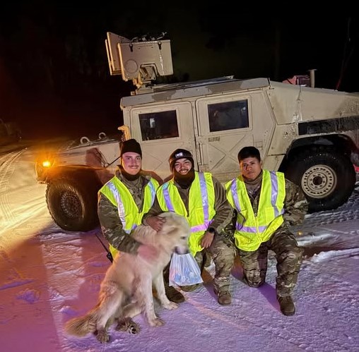 Arkansas National Guard on Duty in Prescott Returns Dog to Owner