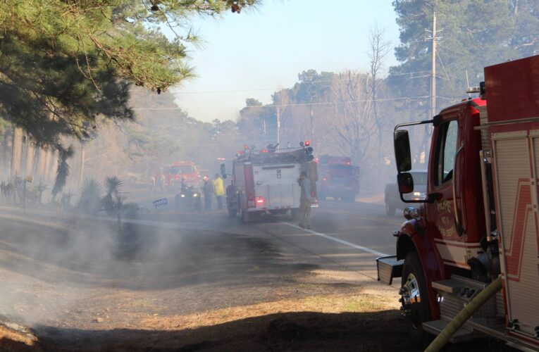 Grass Fire on US 278 East of Hope