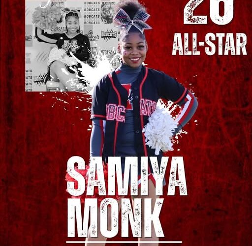 SaMiya Monk selected for the 2026 AHSAA West All-Star Cheer Team