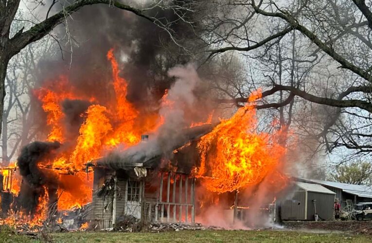 Spring Hill and Patmos Firemen Respond to Fire at Unoccupied House