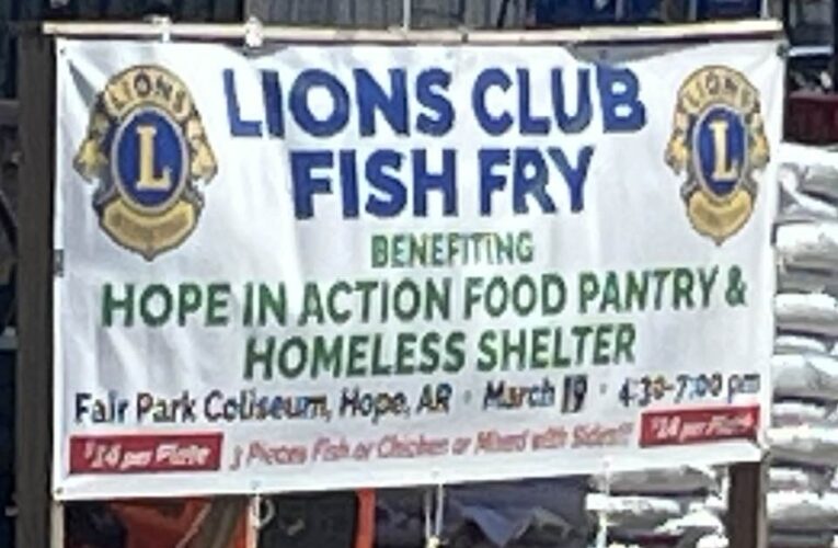 Lions Club Fish Fry to Benefit Hope in Action Set for March 19th